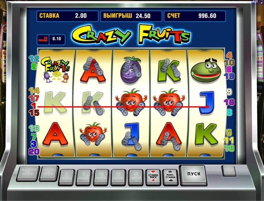 Бонус игра в слоте Crazy Fruits